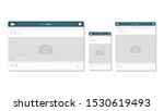 Web page browser, concept of facebook social page interface on the laptop, phone or tablet. Vector illustration.