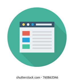 web page circle flat