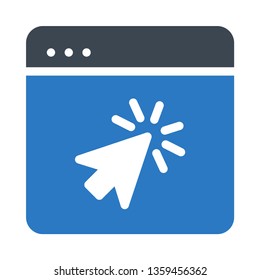  web page click glyph double color