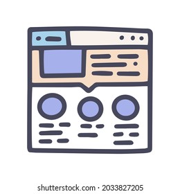 web page color vector doodle simple icon