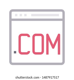 web page colour line vector icon