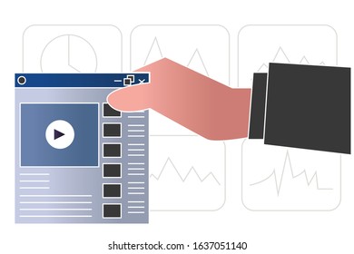 Web page concept. Creative idea design. Flat vector illustration for template, brochure or web page.