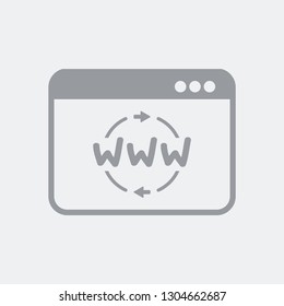 Web page concept icon - Flat and isolated vector illustration icon with minimal and modern design