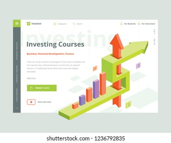 Web page concept screen isometric style