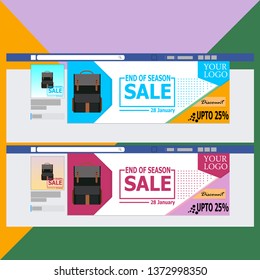 Web page concept social page interface, vector illustration