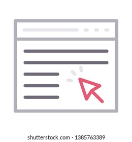 web page cursor color line icon 