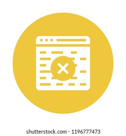 web page delete Color Circle Glyphs
