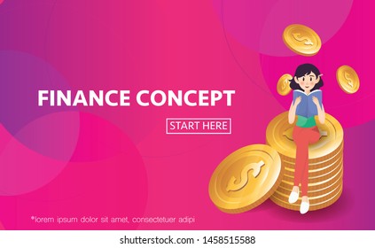 Web Page Design For Financial Concept