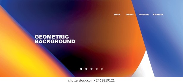 Web page design with geometric elements - circle and wave. Techno art concept. Vector Illustration For Wallpaper, Banner, Background, Card, Book Illustration, landing page