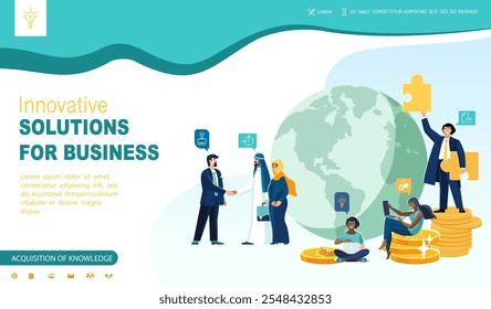 Web page design presentation. Business finance in the United Arab Emirates, Dubai. For mobile website development, apps, gold dollar pennies. World monetary budget, banner, poster. Vector illustration