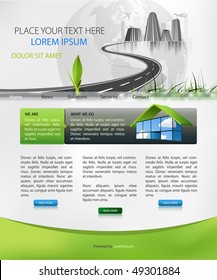 web page design suitable for business homepage