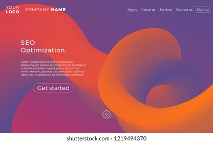 web page design template. abstract modern concept for website and mobile website development, seo, mobile apps, business solutions. easy to edit and customize vector illustration. eps10