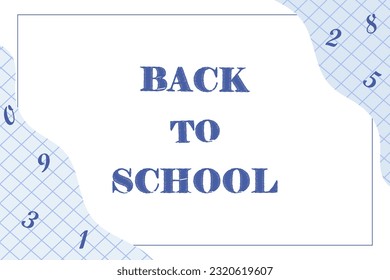 Web page design template, web banner. Educational template for flyers, magazines, posters, book covers. Back to school concept. Notebook sheet in cage. Vector illustration
