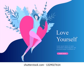 Web page design template for beauty dreams, International Womens Day, girls power, wellness, body care, healthy life, design vector illustration concept for website and mobile website development