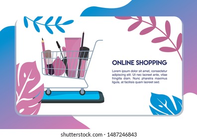 Web page design template for beauty, spa, wellness, natural products, cosmetics, body care. Modern vector illustration concepts for website and mobile website development. Online shop