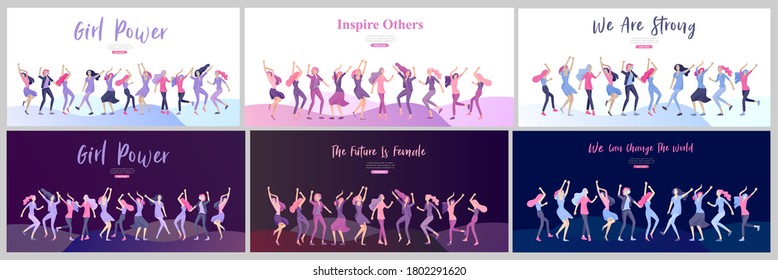 Web page design template for beauty dreams, International Womens Day, girls power, wellness, body care, healthy life, design vector illustration concept for website and mobile website development