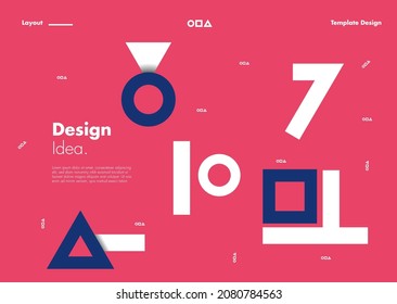 Web page design template for business, finance marketing. Modern, minimalistic, simple vector illustration concepts for website and mobile website or app development. Easy to edit, pink  and blue vers