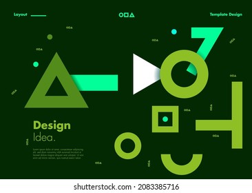 Web page design template for business, finance and marketing. Flat, neon, minimalistic, simple vector illustration concepts for website and mobile app. Green, flashy design