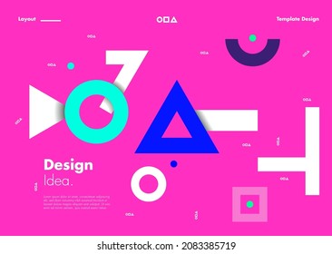 Web page design template for business,  and marketing. Modern, flat, minimalistic, simple vector illustrations for website and mobile website or app development. Pink colors