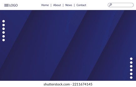 web page design template for business, finance and marketing. Blue modern vector illustration concept for website development and mobile website.