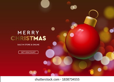 Webseitendesign-Vorlage für den Weihnachtsverkauf. Vektorgrafik für Landing Page, Poster, Banner und Website Entwicklung.