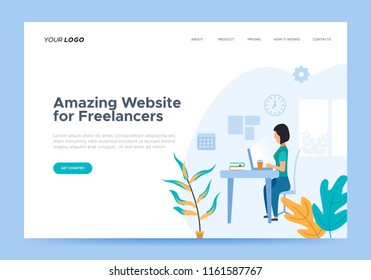 Web page design template for data anlysis. Modern and trendy vector illustration concept for website and mobile development.
