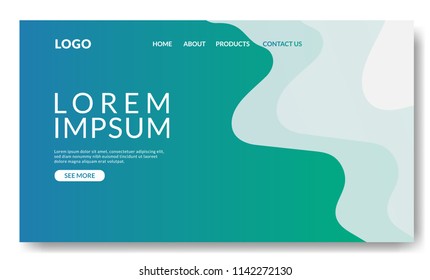 Web page design template. Landing page template 