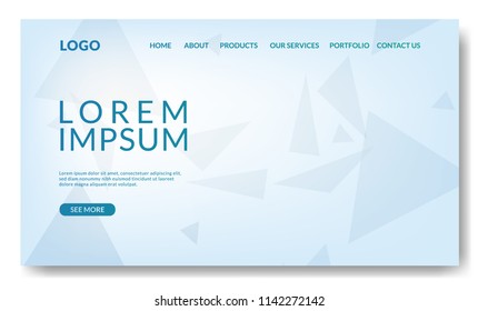 Web page design template. Landing page template 