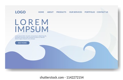 Web page design template. Landing page template 