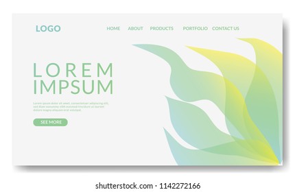 Web page design template. Landing page template 