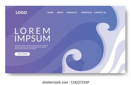 Web page design template. Landing page template 