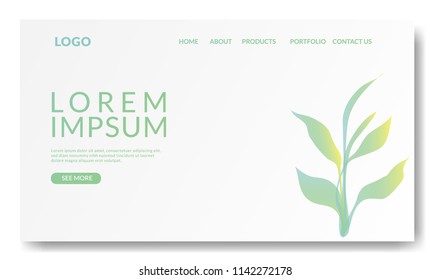 Web page design template. Landing page template 