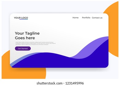 Web page design template. Modern flat landing page design vector illustration concept