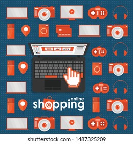 Web page design template for online store. banner. concept