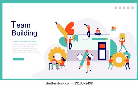 Web page design template for team work.
