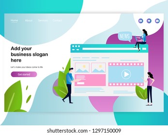 Web page design template for web page design and website and mobile website development vector illustration design