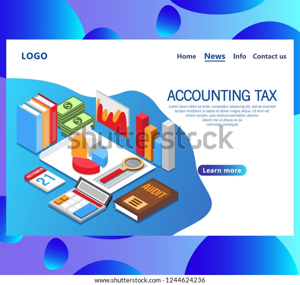 Web Page Design Templates Accounting Tax Stock Vector (Royalty Free ...