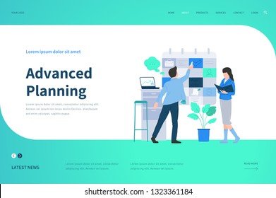 Web page design templates for Advanced Planning. Modern vector illustration concept for website.