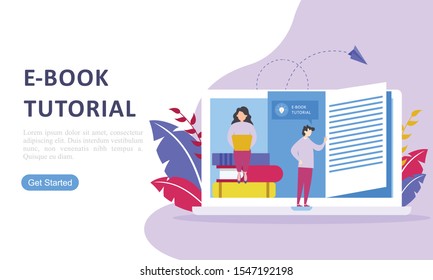 Web page design templates for book library, online learning, education. Modern vector illustration concepts for website and mobile website development.
