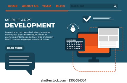 web page design templates for business, mobile app and marketing. Modern vector illustration concepts for website and mobile website development