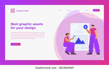 Web page design templates for business, finance and marketing. Modern vector illustration concepts for website and mobile website development. Easy to edit and customize.