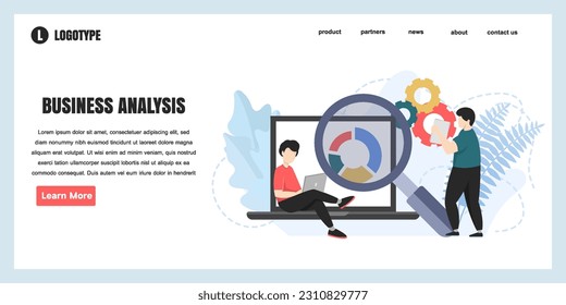 Web page design templates for business analysis concept illustration, perfect for web page design, banner, mobile app, landing page, Flat Vector illustration