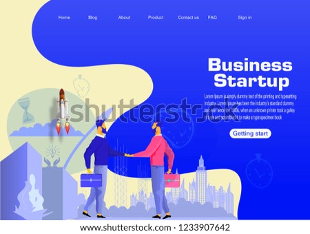 Web page design templates for business,Startup business, finance and marketing. Modern vector illustration concepts for website and mobile website development.