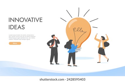 Web page design templates collection of business solution and analysis, startup, innovative ideas, investment. Flat design vector illustration concepts for website and mobile website development