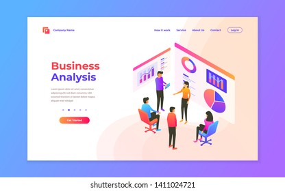 web page design templates for data analysis, digital marketing, teamwork, business strategy and analysis. Modern vector illustration concepts for website and mobile website development.