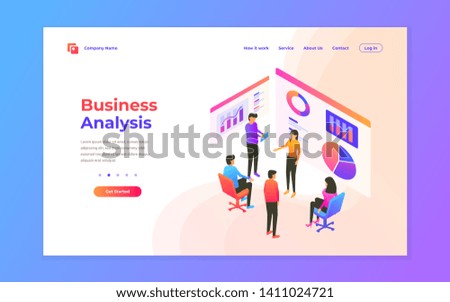 web page design templates for data analysis, digital marketing, teamwork, business strategy and analysis. Modern vector illustration concepts for website and mobile website development.