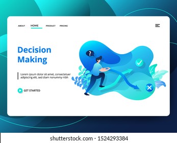 Web page design templates for Decision Making. Concepts for website and mobile app development. Modern style vector illustration