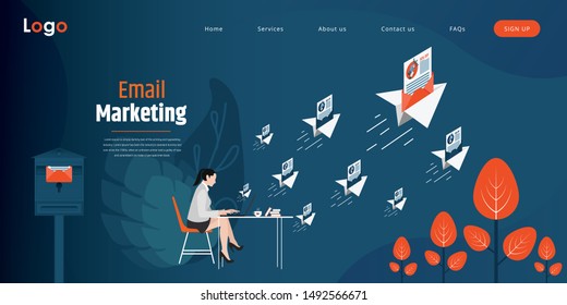 Web page design templates for email marketing