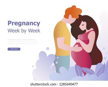 Web page design templates for family doctor, pregnancy, healthy life. Modern vector illustration concepts for website and mobile website development. 