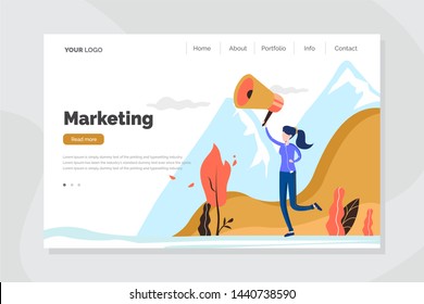 Web page design templates for marketing. Modern vector illustration concepts for website and mobile website development. 